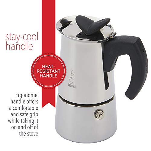 Bialetti Moka Musa Stove top Coffee Maker, 4Cup, Silver Pricepulse