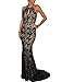 made2envy Elegant Lace Nude Illusion Open Back Evening Gown