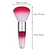 eBoot 2 Pieces Soft Nail Art Dust Remover Powder Brush Cleaner for Acrylic and Makeup Powder Blush Brushes (Red, Rose red)