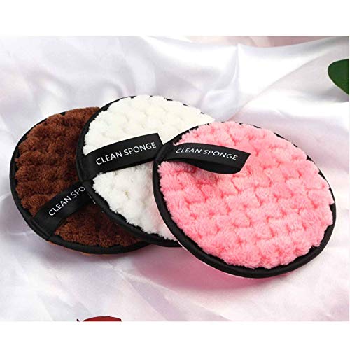 Sanas Reusable Microfiber Exfoliating Facial Makeup Remover Sponge Pads for Deep Cleansing Make up for Mascara Eye Shadow (Multicolour) 2 Pieces
