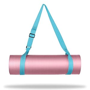 WEHE Adjustable Cotton Carring Strap for Yoga Mat,Carry Strap in Standard Extra Long 86″ Durable Cotton Exercise Yoga Mat, Doubles Design Yoga Strap Stretching,10 Colors Available, Odor Resistant