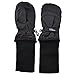 SnowStoppers Kid's Nylon Waterproof Snow Colorful Mittens (Black, Large)