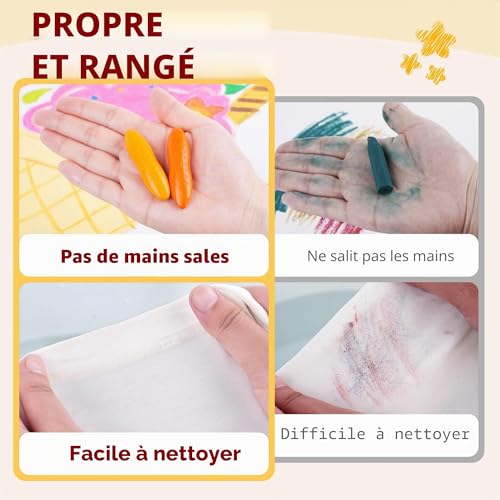 YPLUS Peanut Pencils for Toddlers, 12 Colouring Pencils for Children, Non-Toxic, Easy to Hold, Washable and Safe for Toddlers, Art Supplies to Colour
