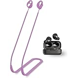 smaate Anti-Lost Strap Compatible with iLuv TB100 Earbuds, Soft Silicone Cord for Sports, Purple