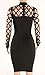 AMiERY Women's Hollow Out Cocktail Clubwear Bandage Evening Party Bodycon Dress Black M