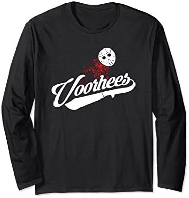 Friday 13th Jason Varsity | Voorhees Long Sleeve T-Shirt