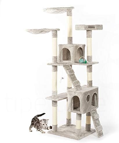 TIPE TAPE Scratching Post for Cats Tree Playground Game Tira Scratches for Cat by 170 cm, grey