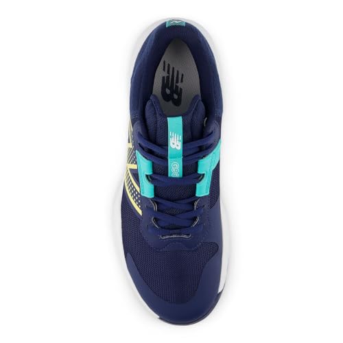 New Balance Men\'s 696 V6 Tennis Shoe, White/Clementine, 7.5