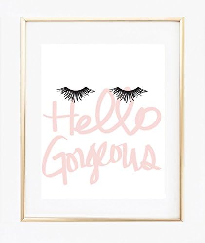 Hello Gorgeous Eyelashes Print