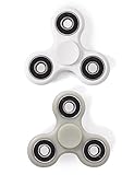 Spintoy Hand Spinner Fidget Toy,Pack of 2 (White,Grey:Glow in the Dark it's Green)