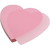 ONLYKXY 3 Pack Heart Shaped Transparent Sticky Notes 2.8X2.8in Waterproof Self-Stick Book Tabs 150 Sheets PET Markers Sticky Notes Pad (Pink)