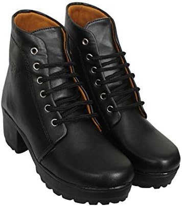 Women's Leather High Heel Ankle Length Boots