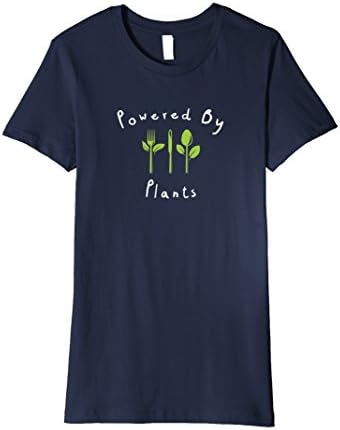 Womens Vegan Powered By Plants Premium T-Shirt Large Navy