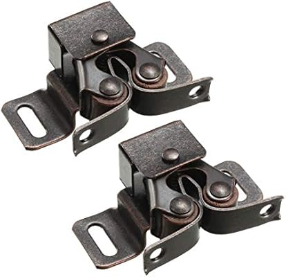Uxcell Retro Cabinet Door Double Roller Catch Ball Latch With Prong Hardware Copper Tone 2pcs Amazon Sg Home Improvement