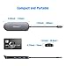 USB C Hub, USB C HDMI Adapter, 8 in 1 MacBook Pro/Air 2018 Dock Thunderbolt 3 Dongle with Ethernet, USB C Power Delivery, 3 USB 3.0 Ports, SD TF Card Reader for USB Type C Devices, Grey
