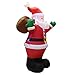 Christmas Inflatable Decoration 6 Foot Santa Claus LED Light Up Giant Christmas Xmas Inflatable Santa Claus Carry Gift Bag for Blow Up Yard Decoration, Indoor Outdoor Garden Christmas Decoration.