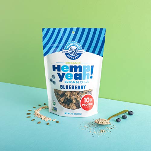 Manitoba Harvest Hemp Yeah! Granola, Blueberry, 10oz, with 10 g of