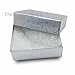 TheDisplayGuys - 25-Pack #11 Cotton Filled Cardboard Paper Jewelry Boxes Gift Case - Silver Foil (2.1