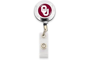 FTH Badge Reel with Alligator Clip (Oklahoma Sooners)