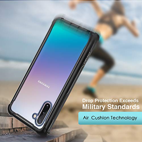 FITFORT Samsung Galaxy Note 10 Case Full Body Rugged Heavy Duty Clear Bumper Case with Free Screen Protector, Shock Drop Proof Protective Case Compatible with Galaxy Note 10 (2019)