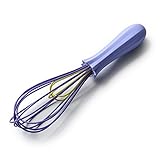 ZEAL Premium Silicone Whisk - Heat Resistant To 482°F - Portion Of Sales To Save The Bees - Reflecting Nature Purple Crocus Design