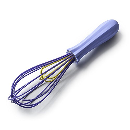 ZEAL Premium Silicone Whisk - Heat Resistant To 482°F - Portion Of Sales To Save The Bees - Reflecting Nature Purple Crocus Design