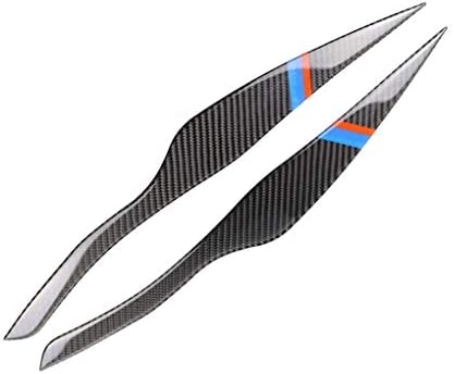 1Pair Carbon Fiber Headlight Eyebrows Eyelids Sticker Replacement for BMW E90 320i 325i 330i 2005-2012 Zerama