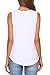 Qearal Summer Tank Tops for Women Cowl Neck Sleeveless Fitted Blouse Shirt (White, S)