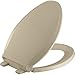 KOHLER K-4636-33 Cachet Quiet-Close with Grip-Tight Bumpers Elongated Toilet Seat, Mexican Sand