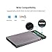SSK Aluminum USB3.0 to SATA 2.5” External Hard Drive Enclosure Adapter, Ultra Slim Hard Disk Case housing for 2.5 Inch 9.5mm 7mm HDD and SSD, UASP SATA III Supported