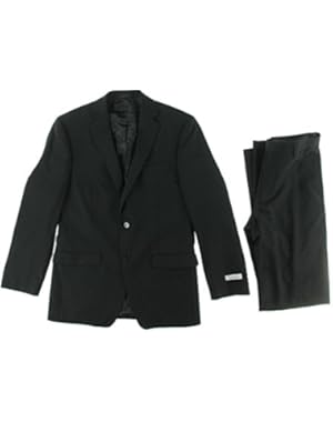 Calvin Klein Mens Wool Shadow Stripe Two-Button Suit