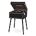 Victrola Bluetooth Record Player Stand with 3-Speed Turntable, Black and Brownthumb 3