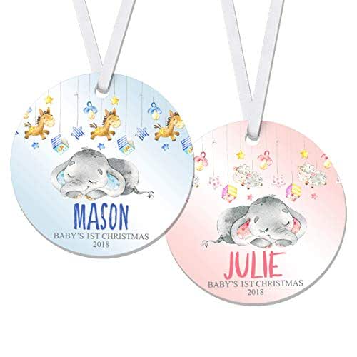 baby elephant christmas ornament