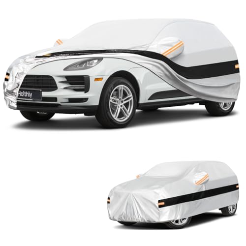 Holthly SUV Car Cover Fit for Porsche Macan (2014-2026) 10 Layers Full Tarpaulin 100% Waterproof Protection Against Dust, Wind, Rain and UV Rays