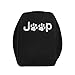 Jingleer Black Neoprene Center Console Armrest Pad Cover with Dog Paw Print Logo for Jeep Wrangler JK Sahara Sport Rubicon X & Unlimited 2011-2016