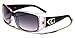 CG Eyewear Womens Rhinestones Sunglasses Rectangular Designer Fashion Black Pink