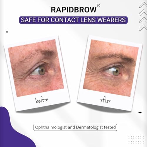 rapidBrow Eyebrow Enhancing Serum 3 mL - Hydrating Hair Serum for Visibly Thicker-Looking Brows with Hexatein 2 Complex