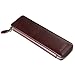 Ancicraft Pencil Case Leather Pouch Fountain Pen Holder With Zipper For Men Women (Coffee)