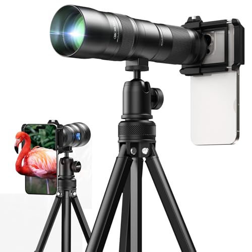 APEXEL Longue-vue Professionnelle 20-60X pour Ornithologie avec Adaptateur Smartphone - Équivalent 480-1440mm, Zoom Compact
