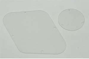 KAISH Clear LP Rear Control Switch Plate Transparent Cavity Cover For Gibson Les Paul