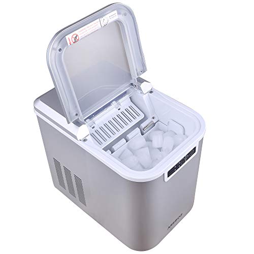 Arebos Eiswürfelmaschine | Ice Cube Maker | 12 kg / 24 h | 10-15 Minuten Produktionszeit | 2 Eiswürfel-Größen | 2,2… – Bild 7