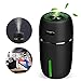 Mini Humidifier with USB Cool Mist Humidifiers for Home Office Baby Bedroom Portable Humidifier with 7 Colors LED Light for Travel Car Humidifier with Auto Shut-Off and Adjustable Mist Modes(Black)