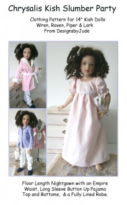 Slumber Party Pattern for 14" Kish Dolls