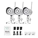 Funlux Wireless Security Camera System (3 Pack), Smart Home HD Indoor Outdoor WiFi IP Cameras with Night Vision, Cloud Service Available (Renewed)