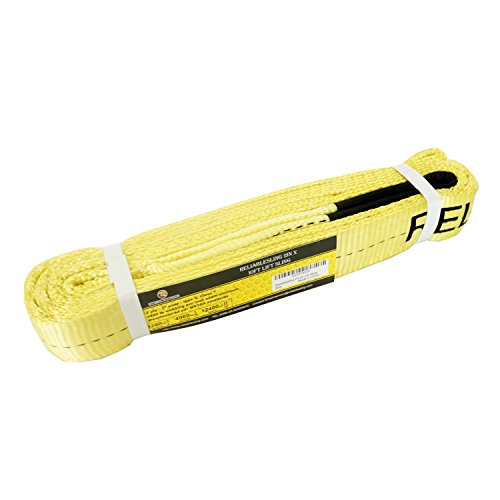 Reliablesling 2"x10' Heavy Duty Flat Eye Lift Sling