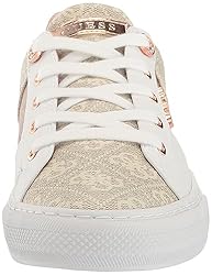 GUESS Women's Loven Sneaker, Light Natural, 8.5