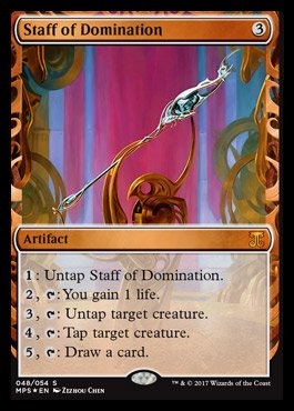 Magic the Gathering Staff of Domination - Foil - Masterpiece Series