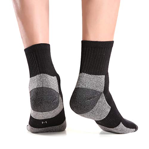 WANDER Men's Athletic Ankle Socks 8 Pairs Thick Cushion Running Socks