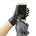 D.King Winter Leather Gloves for Women, Touchscreen Texting Warm Driving Gloves Black