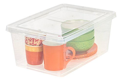 IRIS USA CNL-17 17 Quart Non-Latching Box, Clear - Thumbnail 5